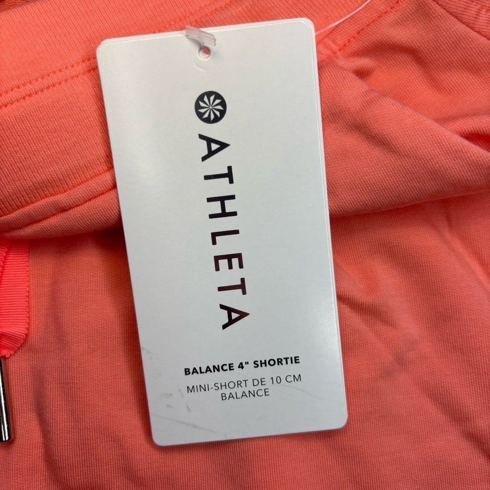 Athleta NWT Balance 4" Shortie in Coral Size Small - Picture 5 of 6